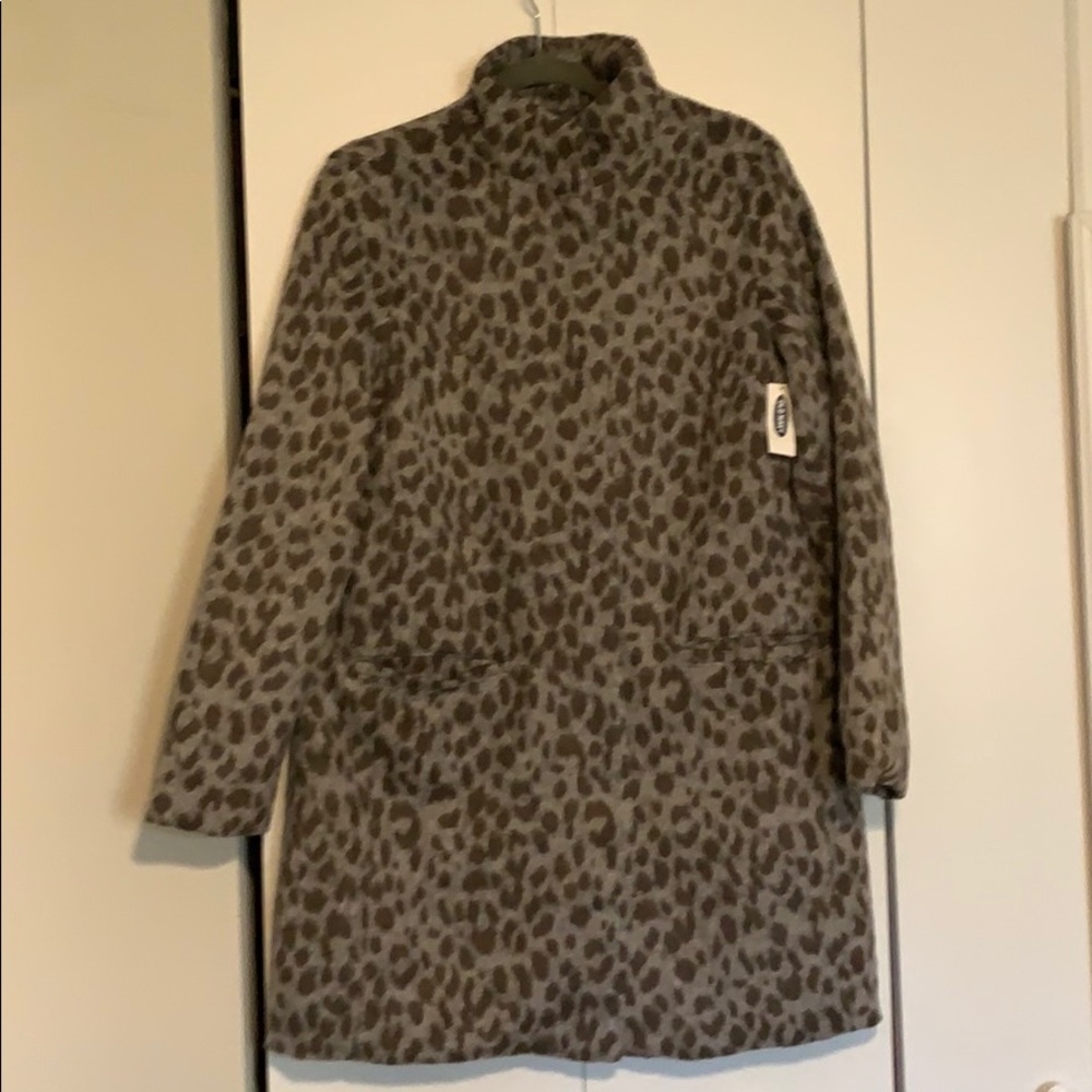 Leopard Print Long Winter Coat